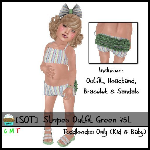 [SOT] Stripes Outfit Green