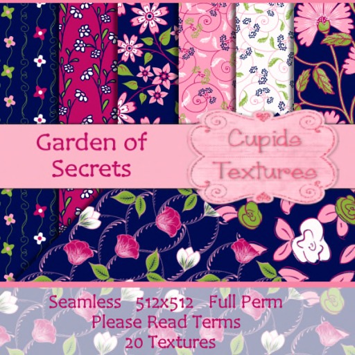 *Cupids Textures * 20 GARDEN OF SECRETS