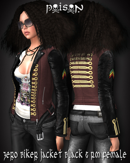 >>>Poison<<< Zero biker jacket_black & RM_female