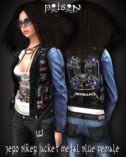 >>>Poison<<< Zero biker jacket_Metal blue_female