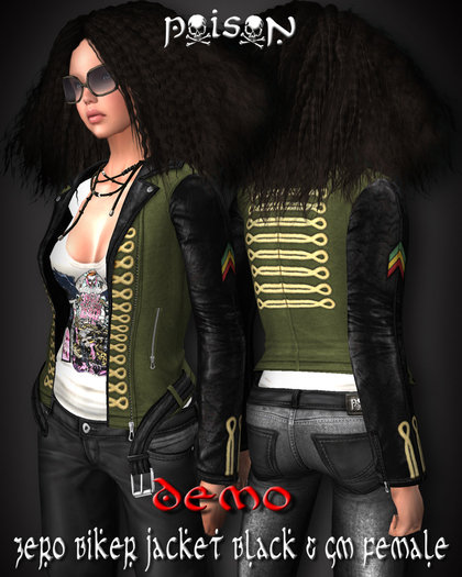 >>>Poison<<< >DEMO< Zero biker jacket_black & GM_female