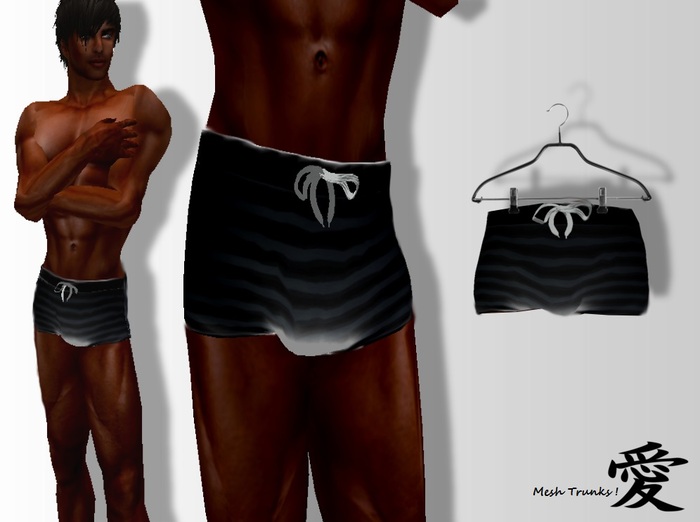 ^^Mesh Trunks ~ Black Stripes ~ Trunks 2014!^^