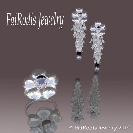 FaiRodis_Forest_Flower_earing_ring_set_poster