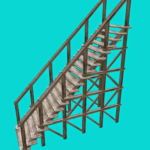 Dock Stair Ramp (Pirate Town) (2 prims)