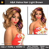 A&A Velma Hair Light Brown (Special Color). Classy soft-curled womens hairstyle. Promo!