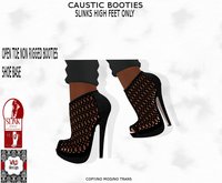 CAUSTIC BLACK SLINKS HIGH FEET