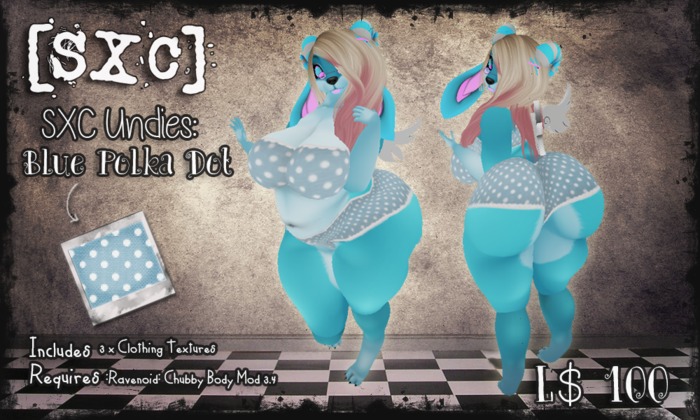 [SXC] Undies - Blue Polka Dots
