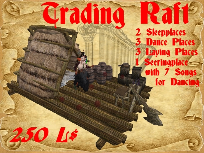 Swimming Haus Floß , Wooden Raft House