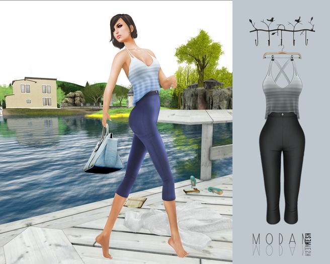 ::M.O.D.A.N.M.E.S.H.::Capri Pant & Top Grey