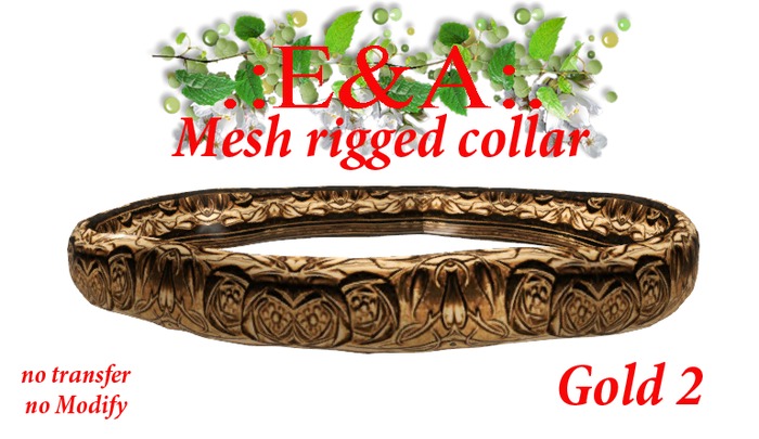 .:E&A:. Rigged mesh collar (Gold 1)