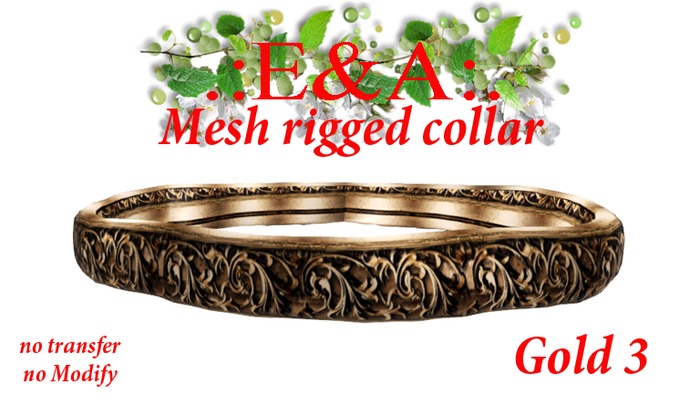 .:E&A:. Rigged mesh collar (Gold 3)