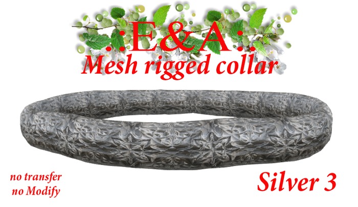 .:E&A:. Rigged mesh collar (Silver 3)