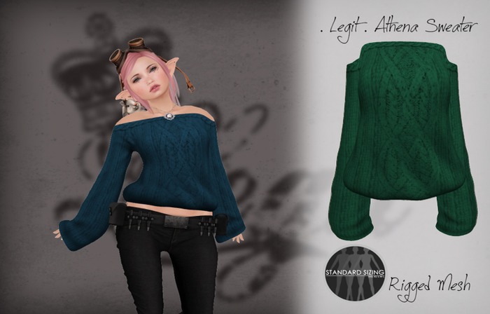 . Legit . Athena Sweater - Green
