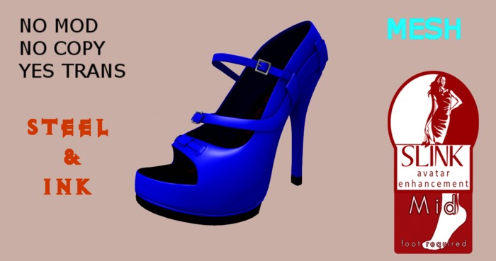 Blue Vinyl Heel