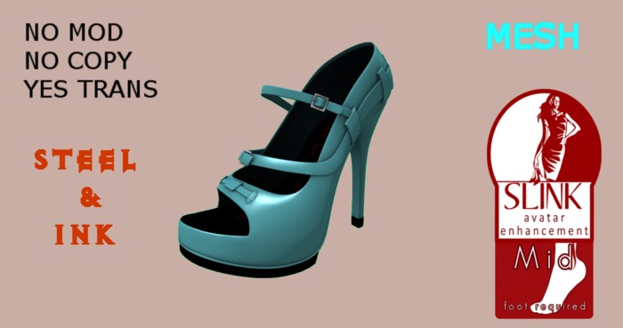 Cyan Vinyl Heel