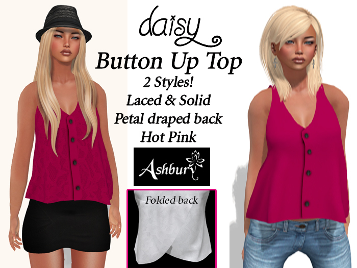 [ASHBURY] Daisy Lace & Solid-Pink
