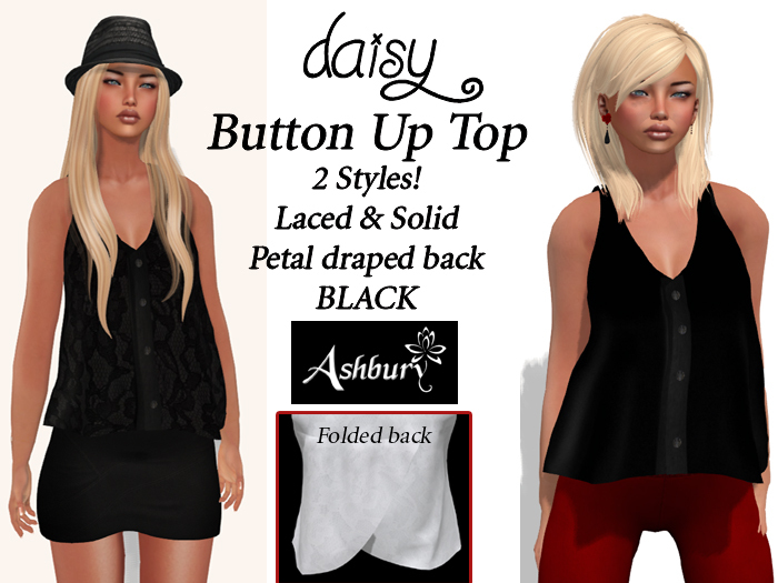 [ASHBURY] Daisy Lace & Solid-Black