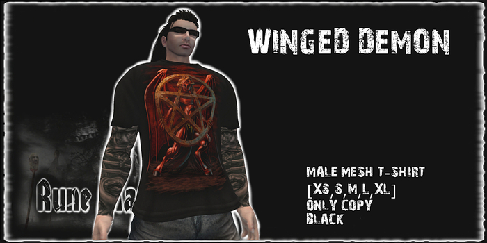 Winged Demon Mesh Shirt