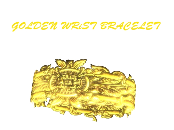Golden wrist bracelet