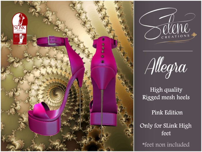 [Selene Creations] Shoes Allegra Pink SLink High Feet