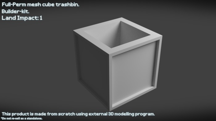 Full Permission Mesh Trash Bin / Crate Builder Kit V2