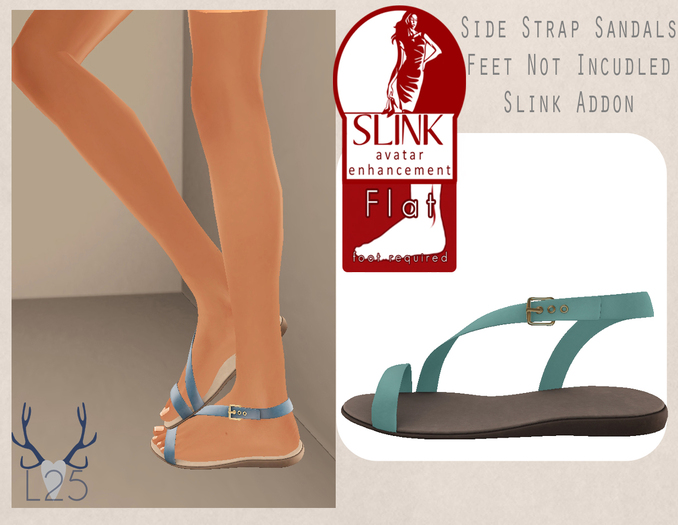 Side Strap Sandal (Sky)