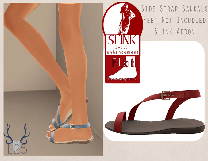 Side Strap Sandal (Red)