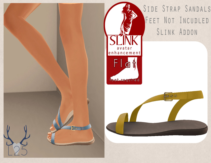 Side Strap Sandal (Yellow)