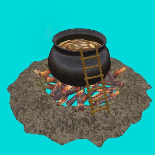 Headhunter Village Big Cooking Pot (6 prims)