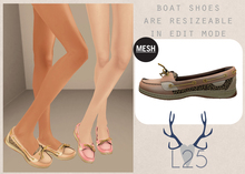 Boat Shoes (Cream/Animal Print)