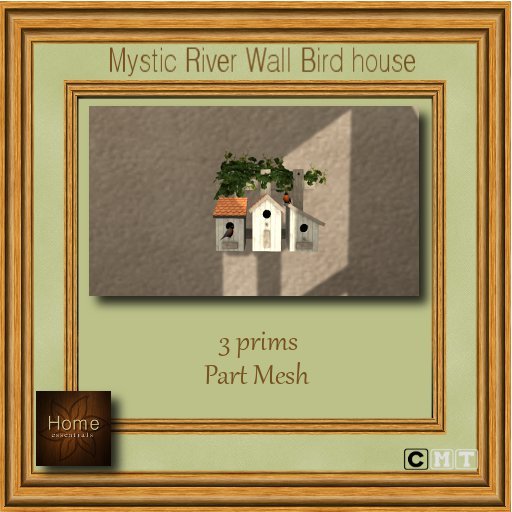 :Home: Mystic River Wall Bird house-1