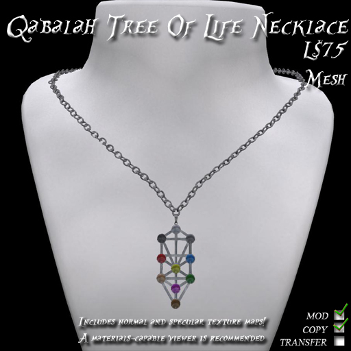 Qabalah Tree Of Life Necklace