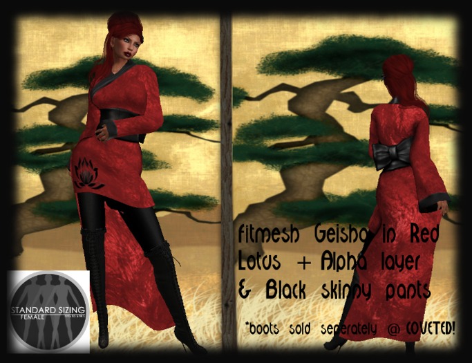 Second Life Marketplace - Geisha in Red Lotus by COVETED