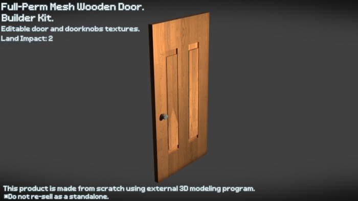 LMF Wooden Door 001 Builder Kit