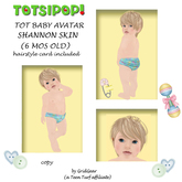 TOTSIPOP! TOT Baby Skin Shannon (very pale) SKIN ONLY