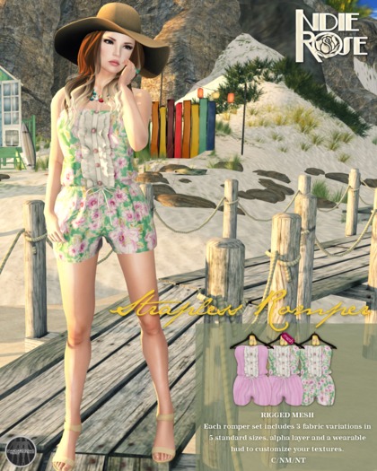 ~*INDIE ROSE*~ MESH Strapless Rompers - DEMOS