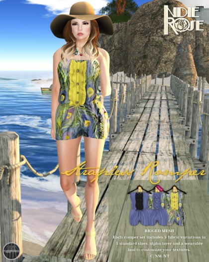 ~*INDIE ROSE*~ MESH Strapless Rompers - DEMOS