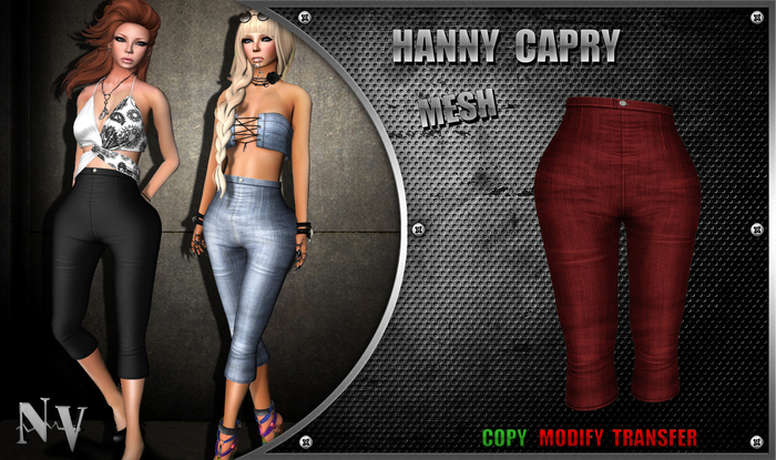 [NV] Hanny Capry-Jeans Red-
