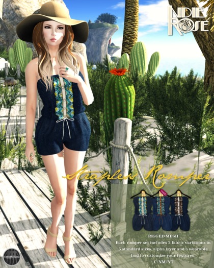 ~*INDIE ROSE*~ MESH Strapless Romper - SR5