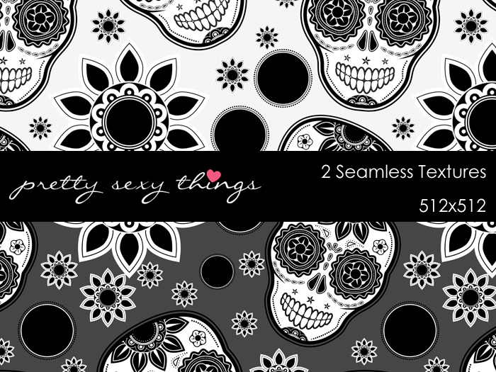 Seamless Sugar Skulls Full Perm