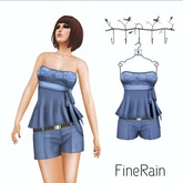 :: FineRain creations.::Top & Short Blue