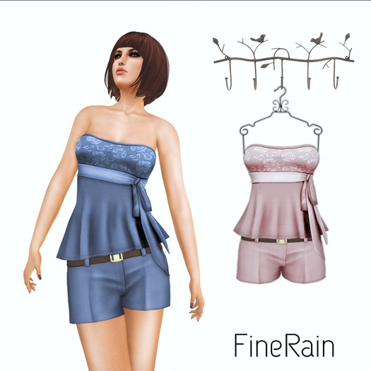:: FineRain creations.::Top & Short Pink
