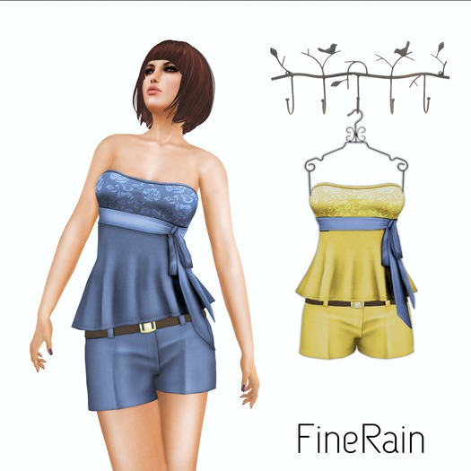 :: FineRain creations.::Top & Short  Yellow
