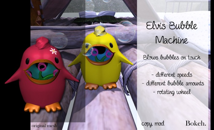 Elvis Bubble Machine 'pink ducky' (mesh) - Bokeh