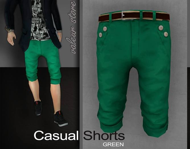 Casual Short Green::Valeur Store::