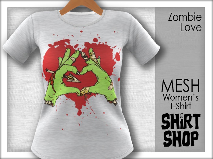 =ShirtShop= Mesh Women's Zombie Love T-Shirt
