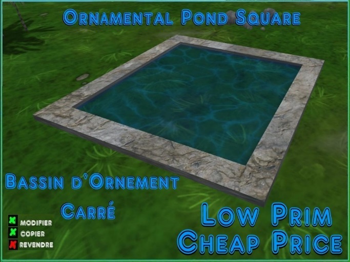Square basin water Bassin d eau carre