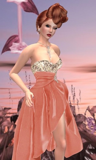 Strapless Couture Peach