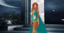 Monet Lace Lingerie Set Teal Boxed