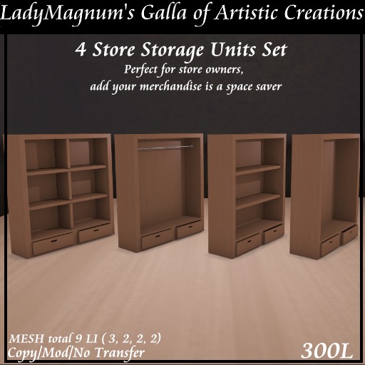 4 Store Storage Units Set - Mocha